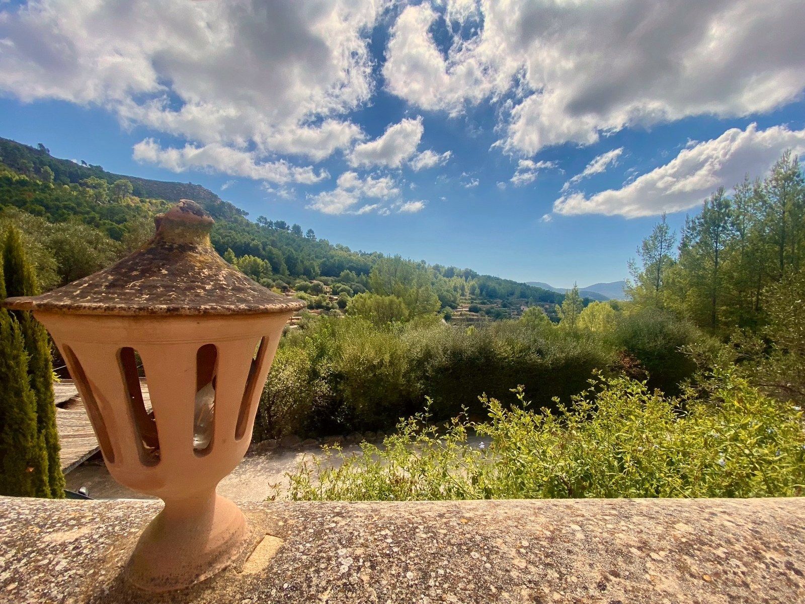 The valley from the terrace at dusk